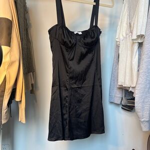 DANIELLE BERNSTEIN Black Satin dress